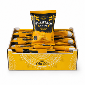 Olu Olu yellow plantain chips box (24